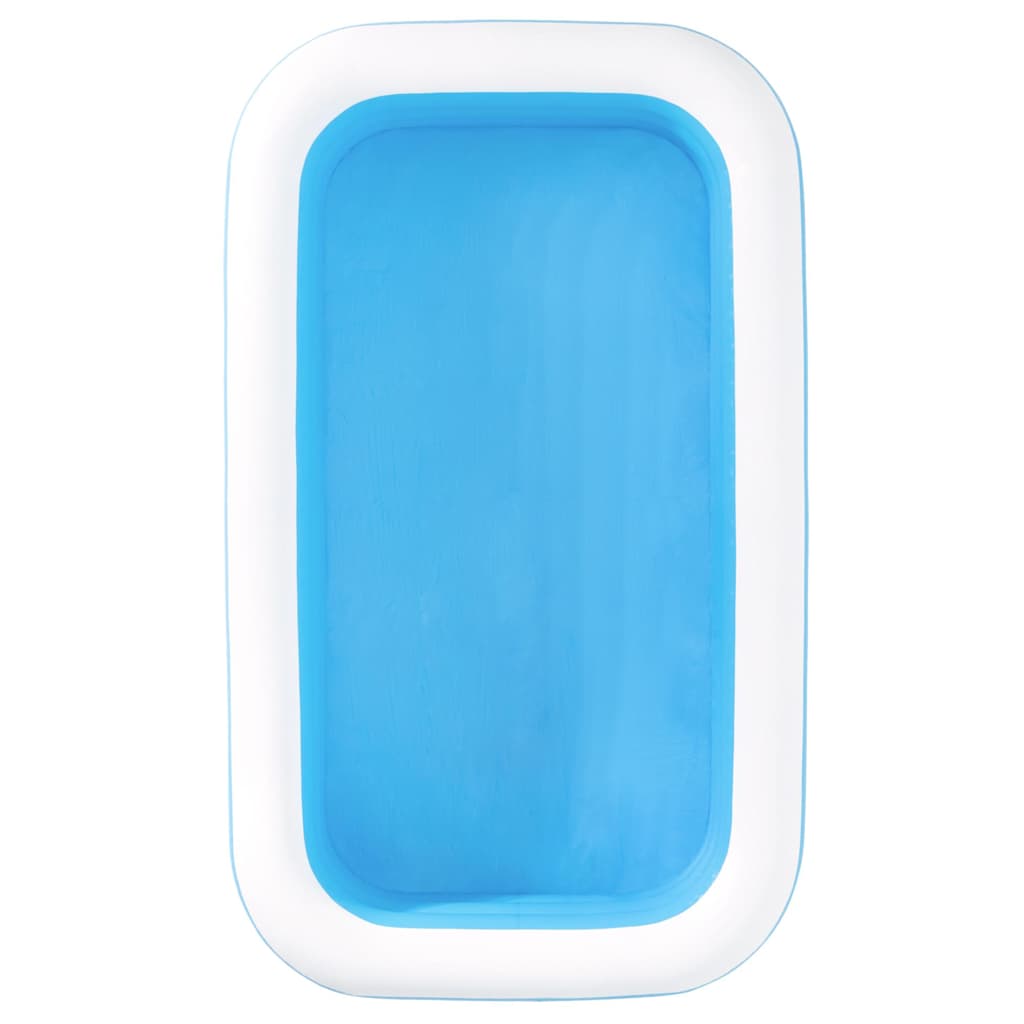 White blue rectangular family inflatable pool 262x175x51cm