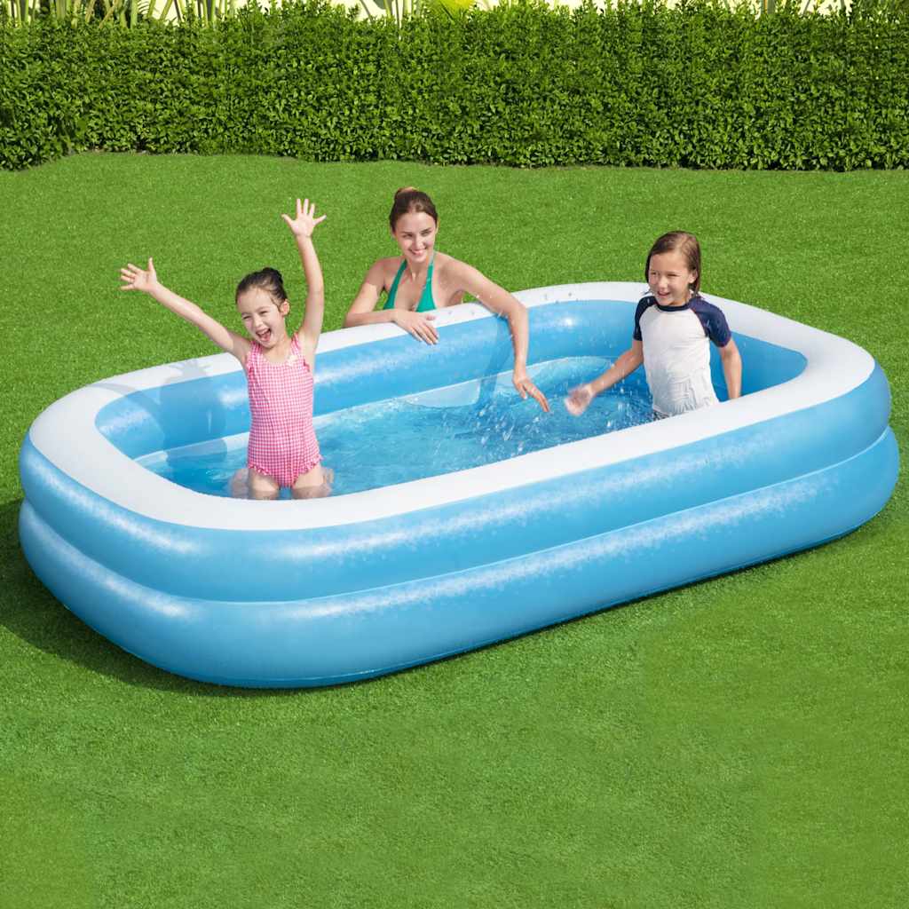 Vetonek Piscina inflable familiar rectangular azul blanco 262x175x51cm