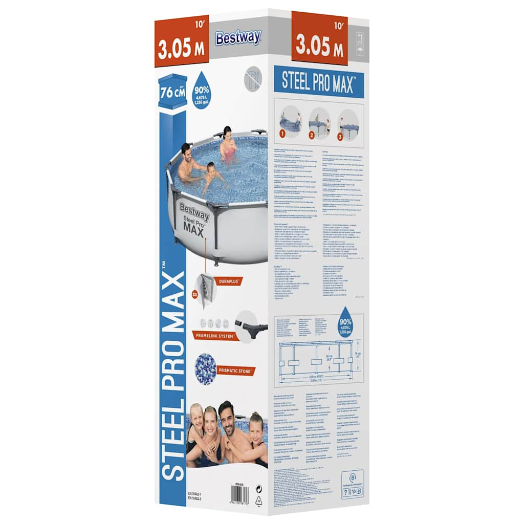 Piscina de acero Pro MAX 305x76 cm