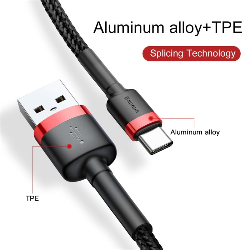 USB Type C Cable for USB C Mobile Phone Cable Fast Charging Type C Cable for USB Type C Devices-in Mobile Phone Cables - Vetonek