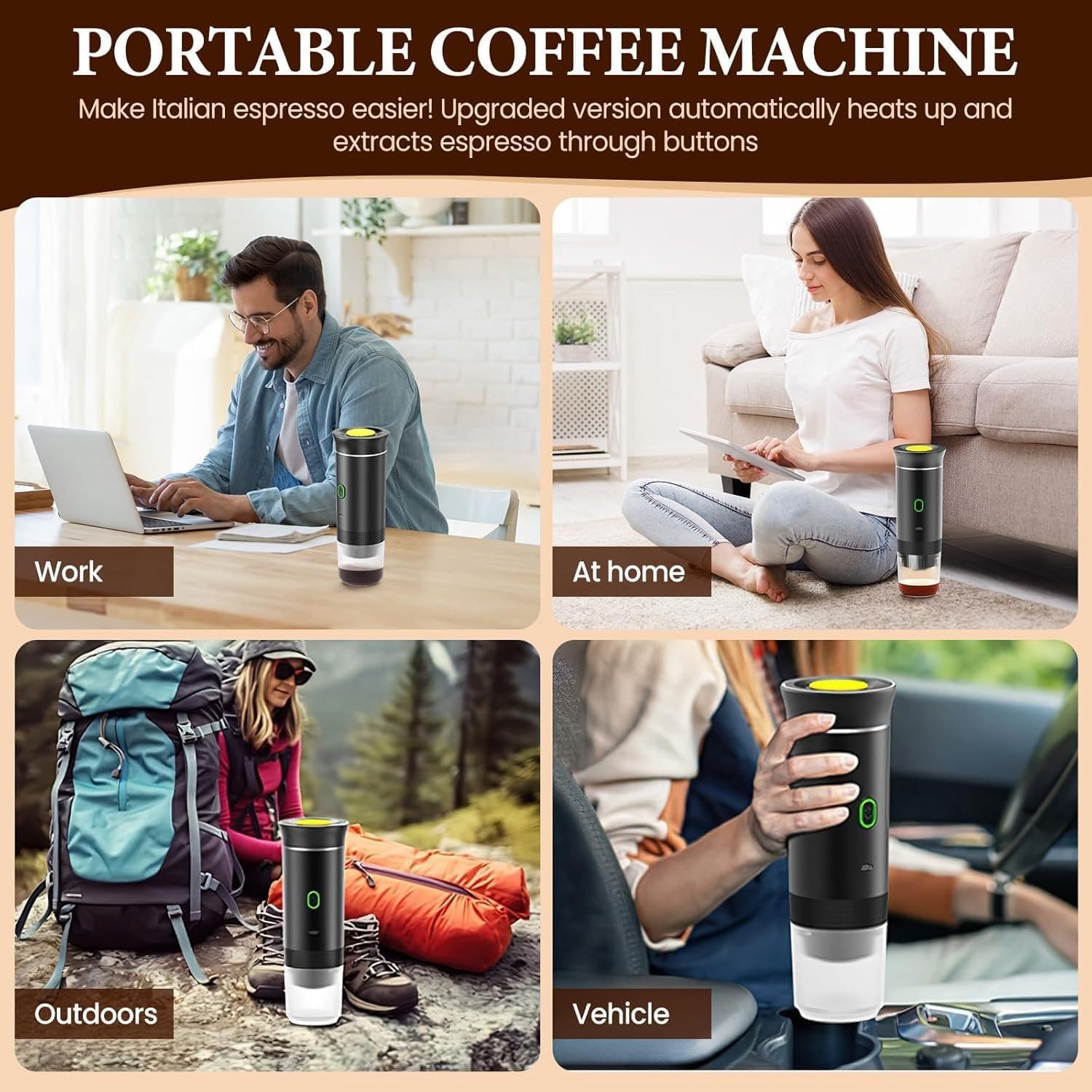 Máquina de Café Espresso Portátil 3 en 1 – Café Perfecto en Cualquier Lugar - Vetonek