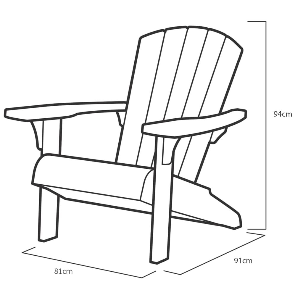 Keter Silla Adirondack Troy gris vidaXL