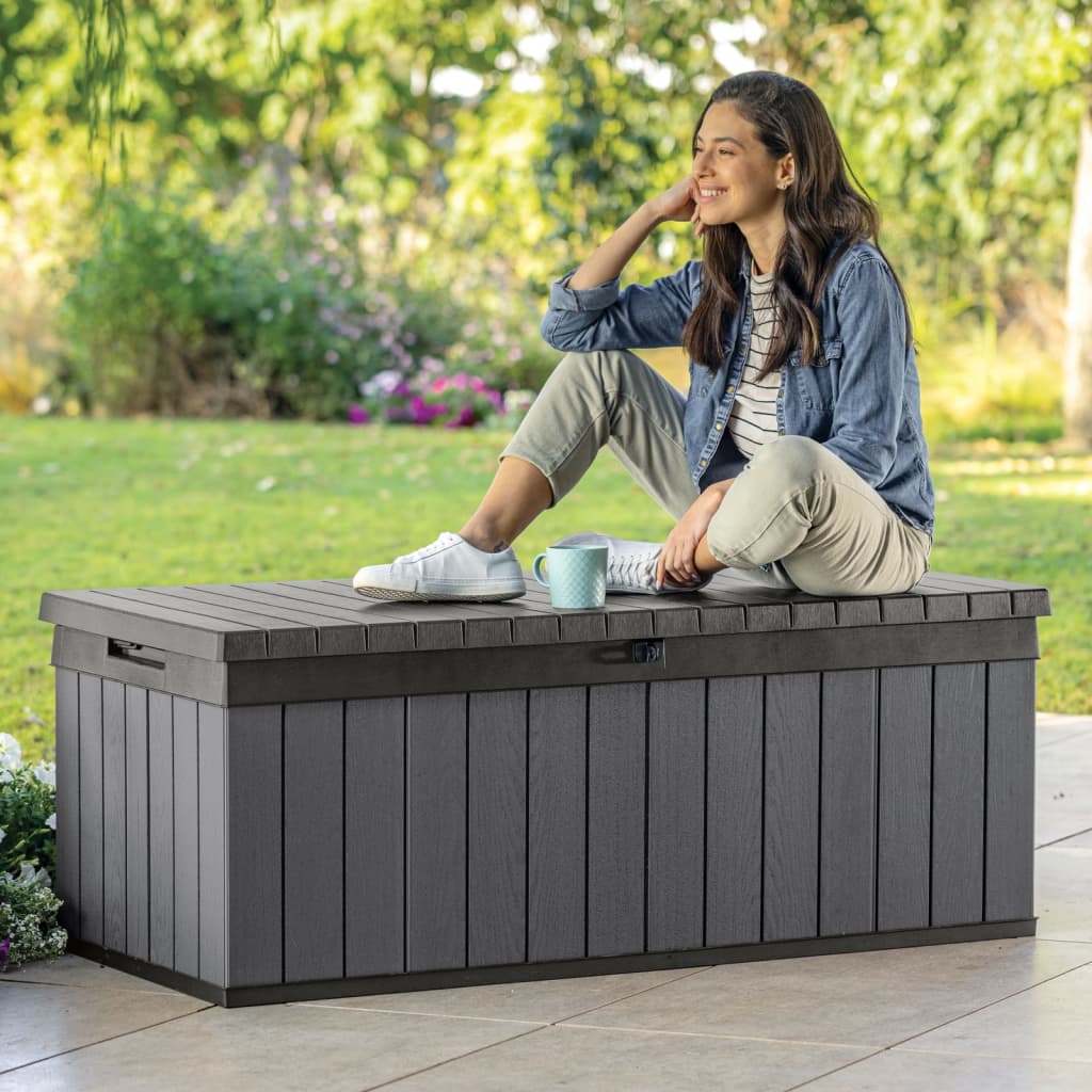 Keter Grey Darwin Garden Storage Box 380 L