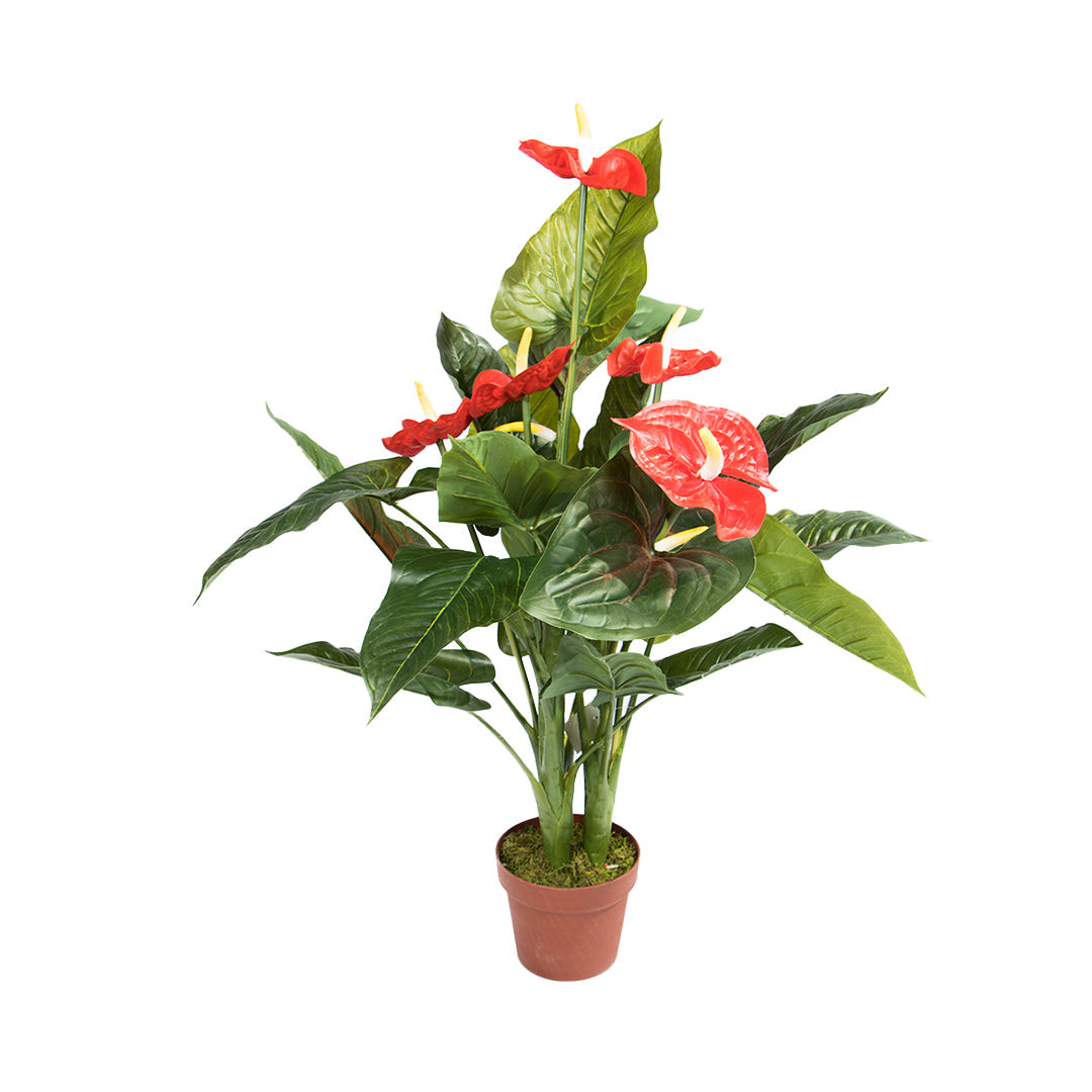 Planta Artificial Anturio - Decoración Natural Sin Mantenimiento Vetonek