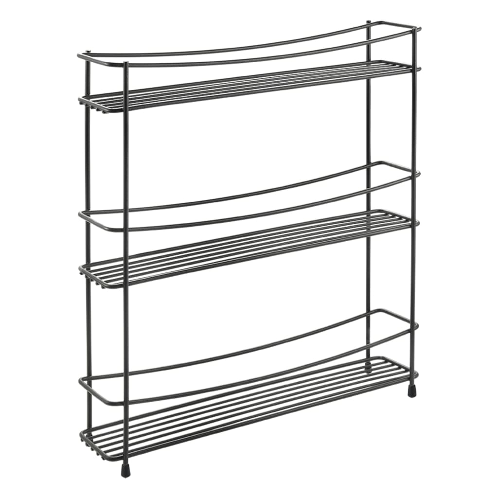 Metaltex shelf for spices of 3 heights kumino black