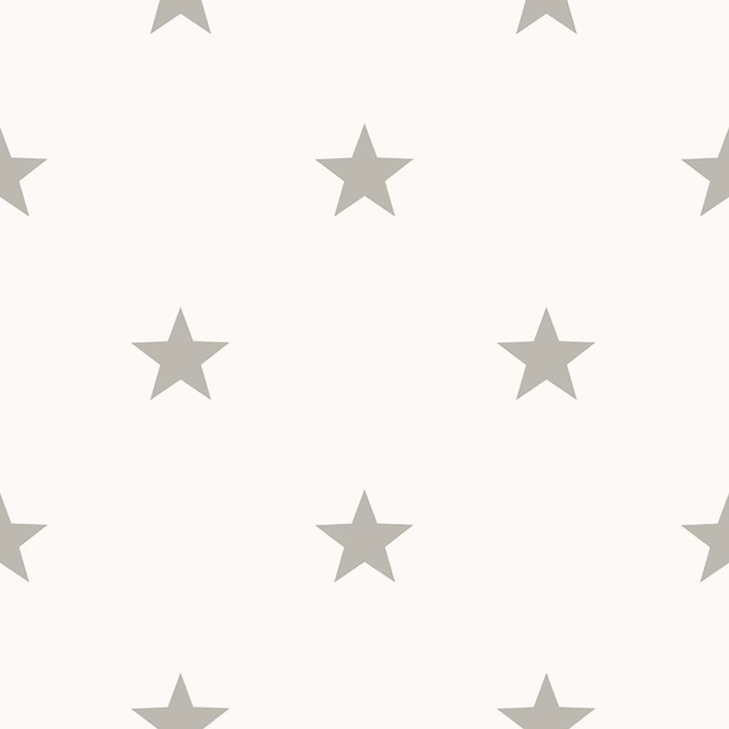 Noordwand Papel pintado Friends&Coffee Little Stars gris claro blanco Noordwand