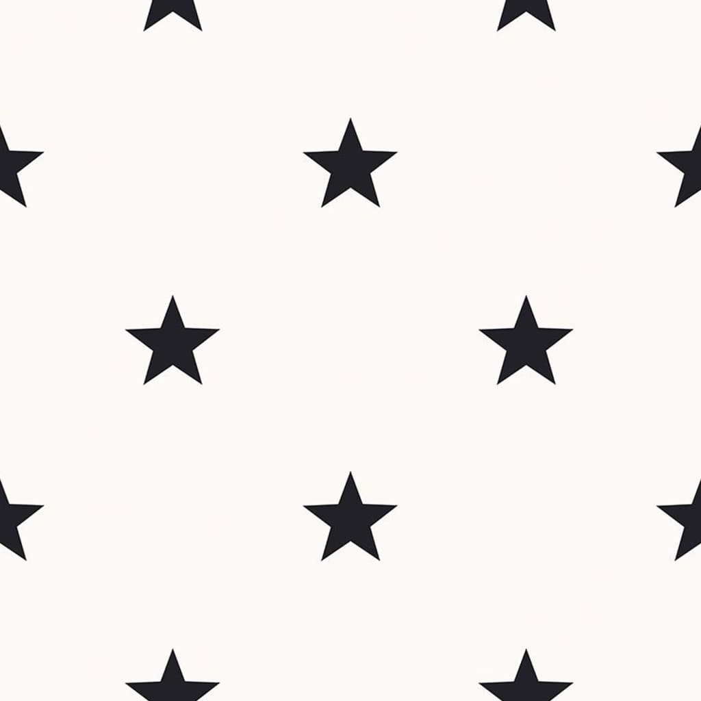 Noordwand Papel pintado Friends&Coffee Little Stars negro y blanco Noordwand