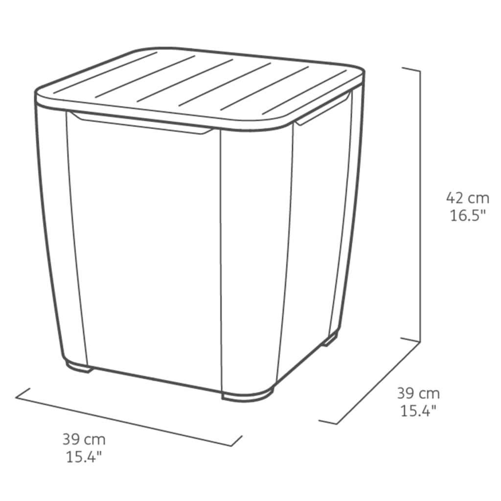 Keter Set de comedor de jardín 3 piezas Iowa grafito 223929 vidaXL