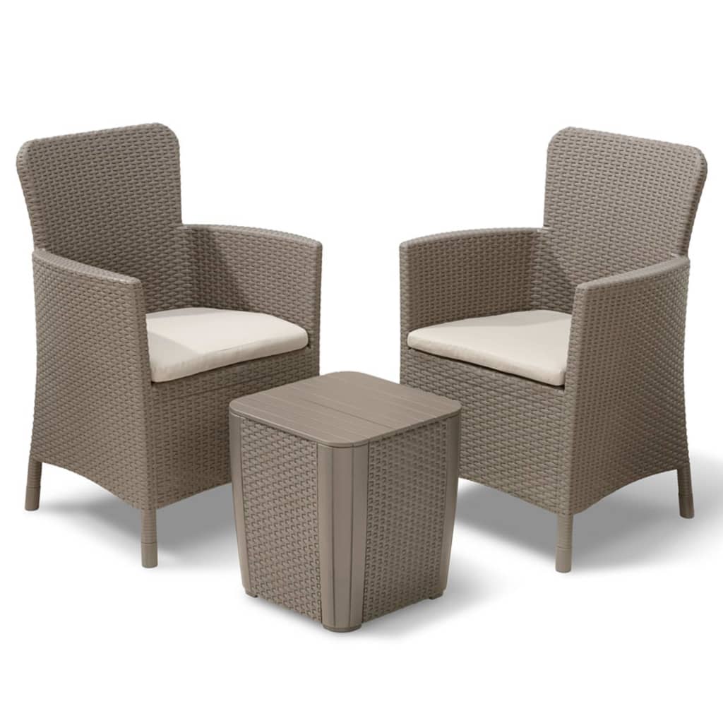 Keter Miami Balcony Furniture Game 5 pezzi Capuchino