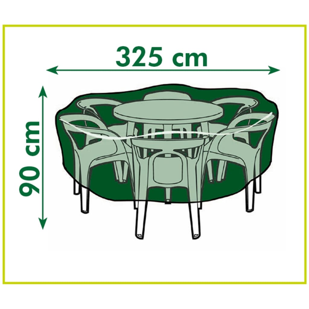 Couverture de meubles de jardin nature pour les tables rondes 325x325x90 cm