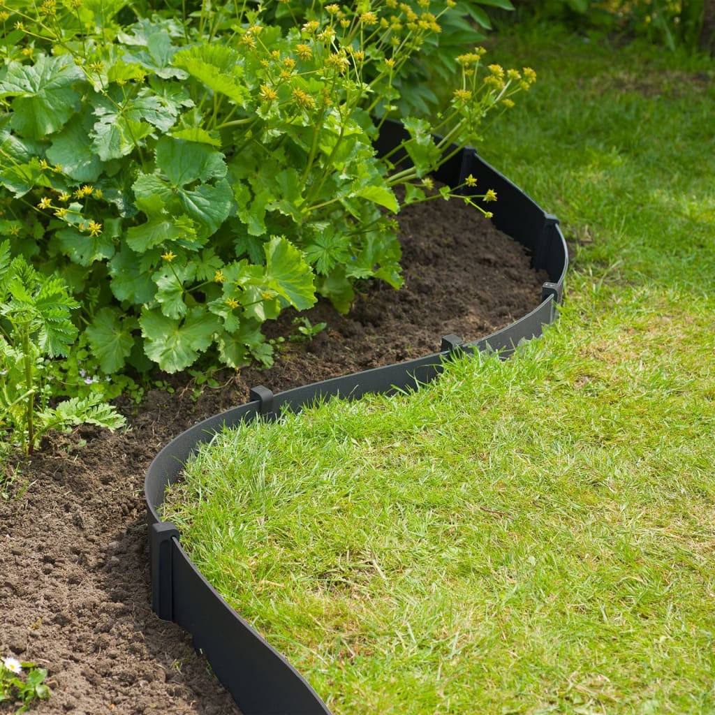 Nature Piquetas de anclaje para jardín 10 uds pequeñas negro vidaXL