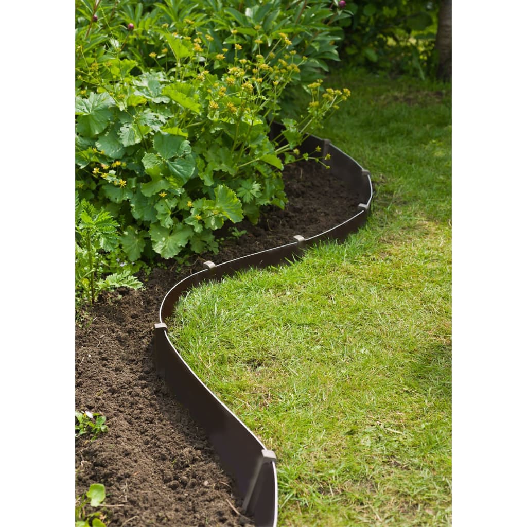 Nature Piquetas de anclaje para jardín 10 uds pequeñas negro vidaXL