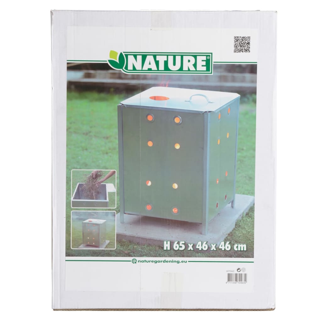 Nature Square Steel Garden Incinerator 46x46x65 cm