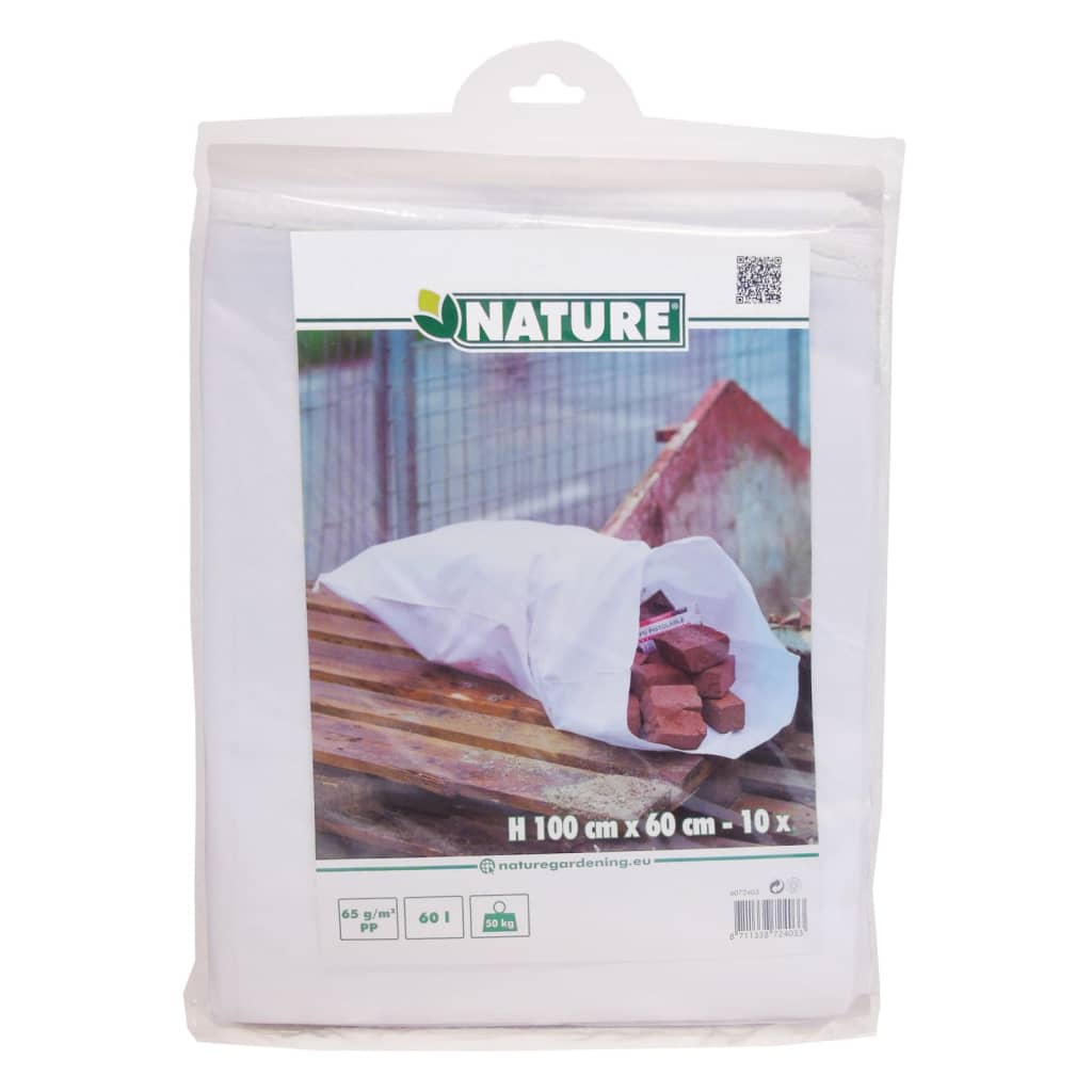 Nature Bolsas de escombros para obras 10 uds 60x100 cm vidaXL