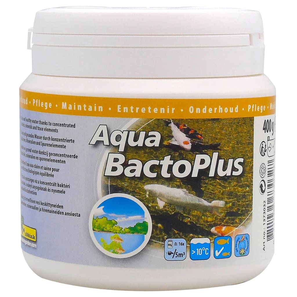 Ubbink Tratamiento de agua de estanques Aqua Bacto Plus 400g 80000l