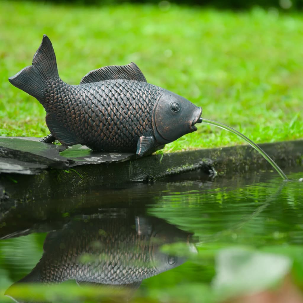 Ubbink Fuente de jardín con chorro y en forma de pez tumbado