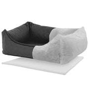 Vetonek Skai Check dog bed gray 100x80x25 cm