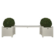 Pots de fleurs blancs avec banc, cf33w v0753 Vetonek
