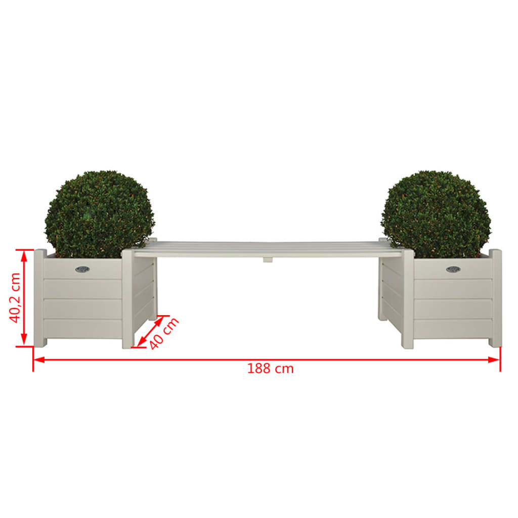 Jardinières blanches Vetonek avec banc, CF33W