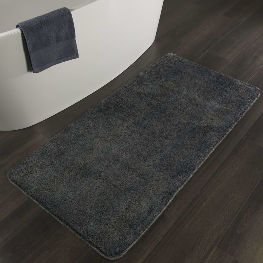 Sealskin cinza angora tapete de banheiro 70x140 cm