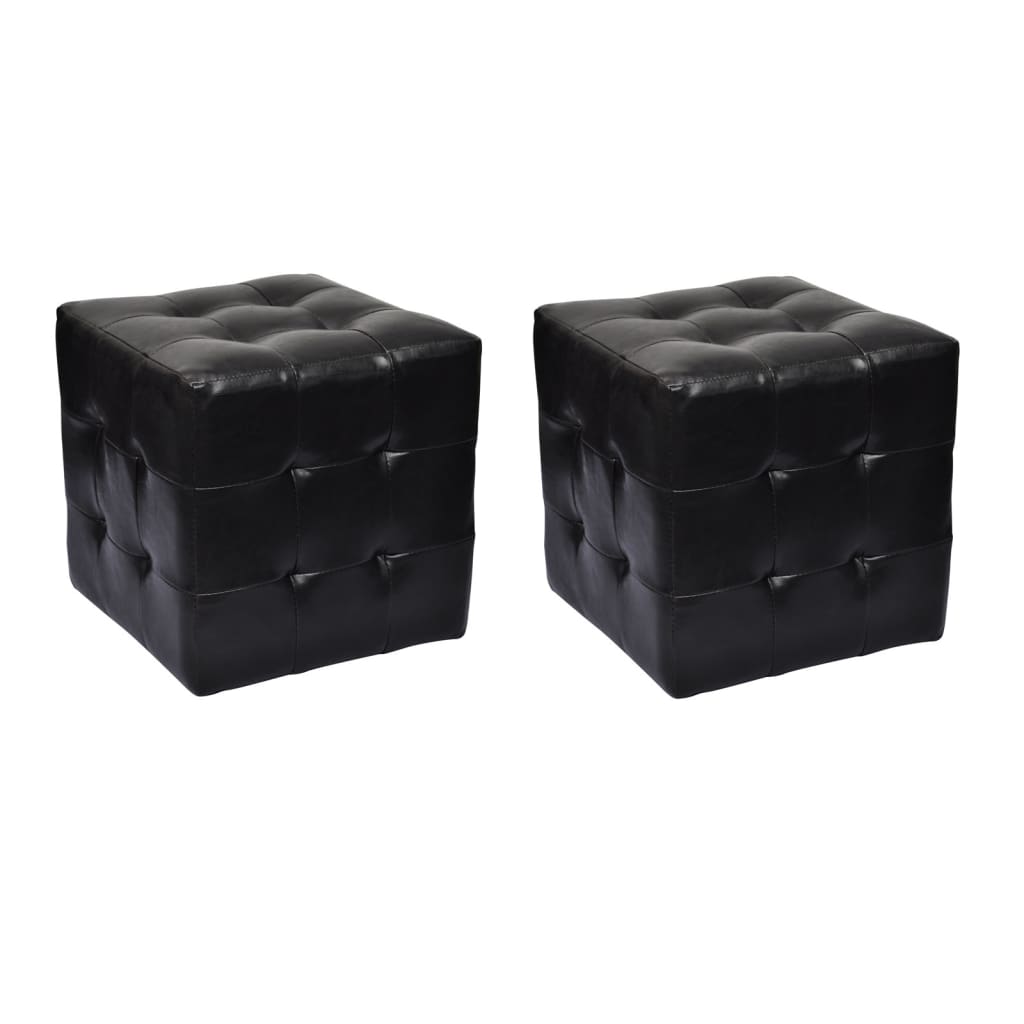 Vetonek Taburetes cubo negros 