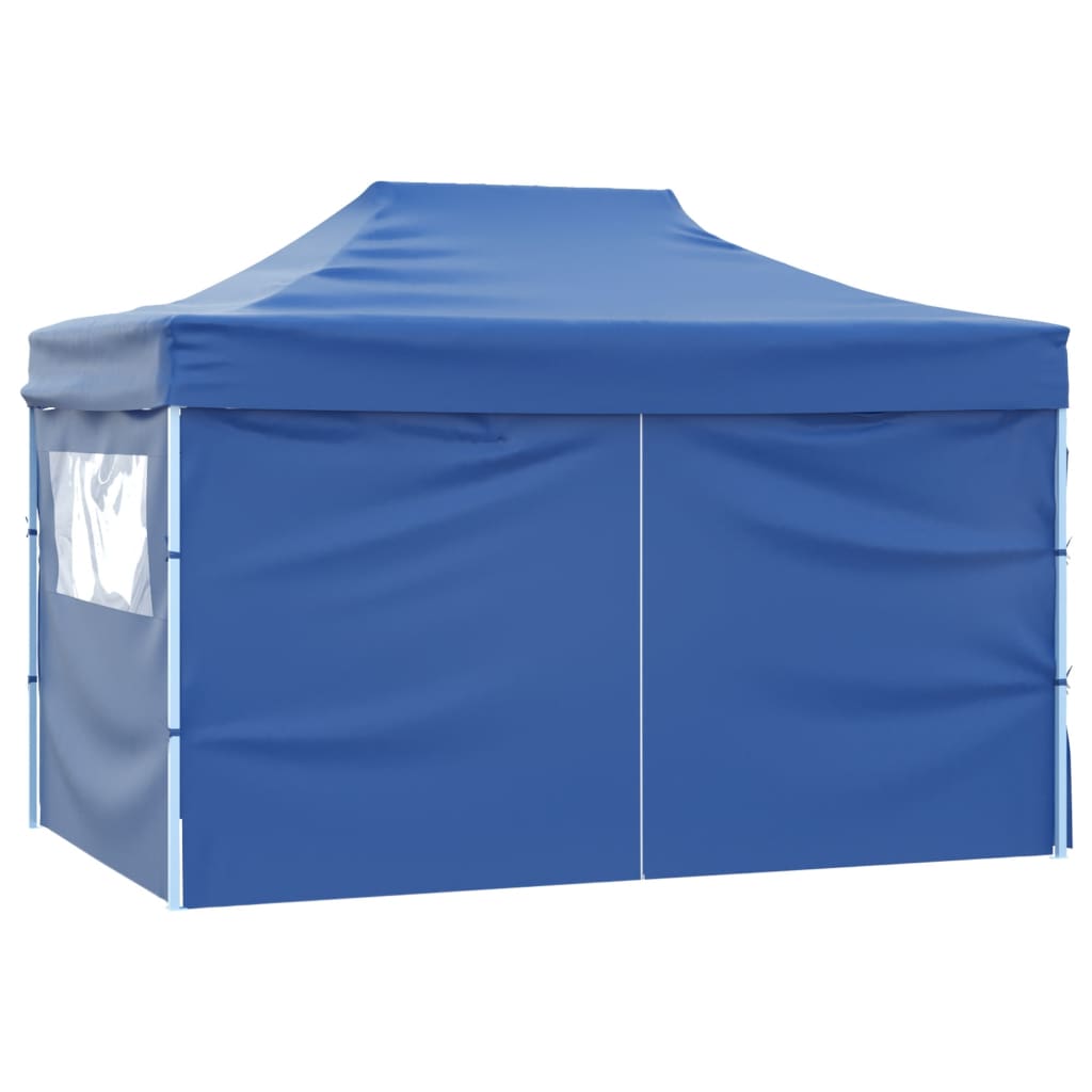 Carpa pleglable Pop-up con 4 paredes 3x4,5 m azul - Vetonek
