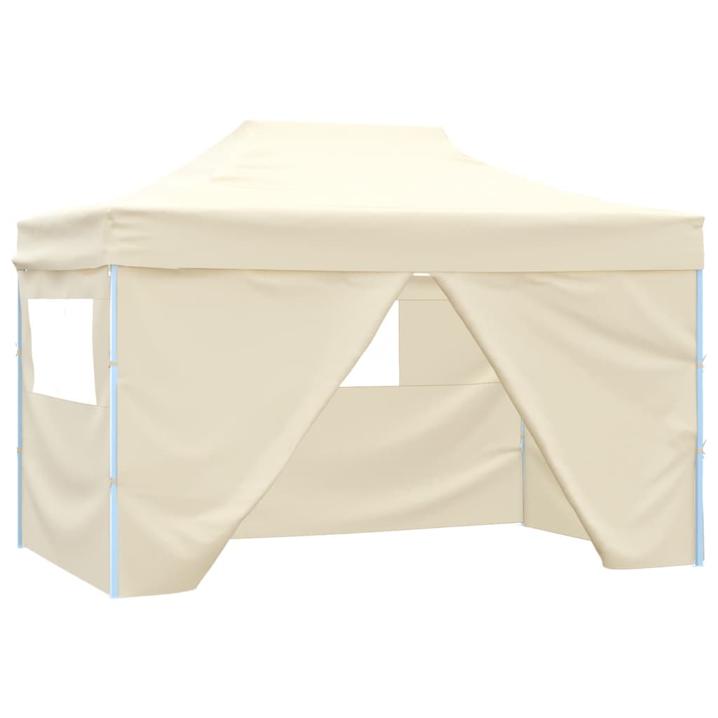 Carpa pleglable pop-up con 4 paredes 3x4,5 m blanco crema v1183 Vetonek