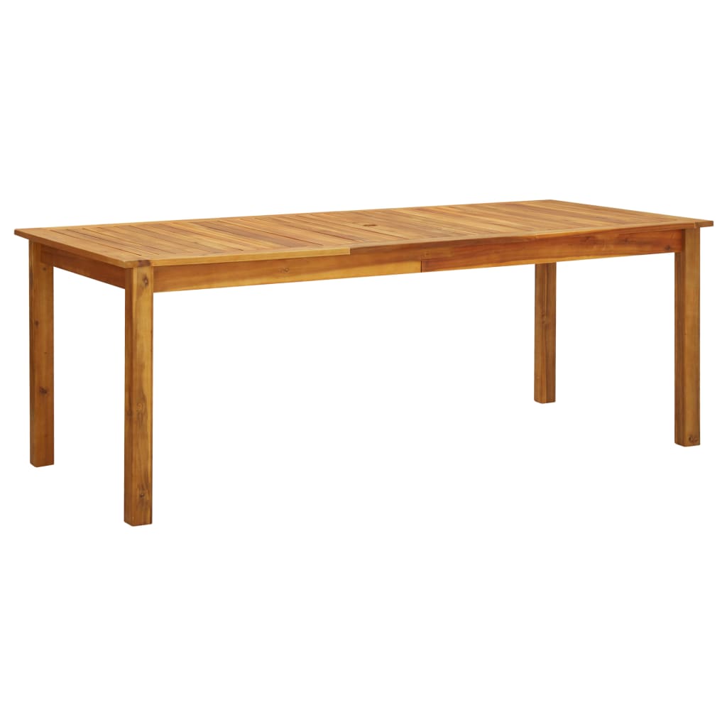 Vetonek Mesa de jardín madera maciza de acacia 200x90x74 cm