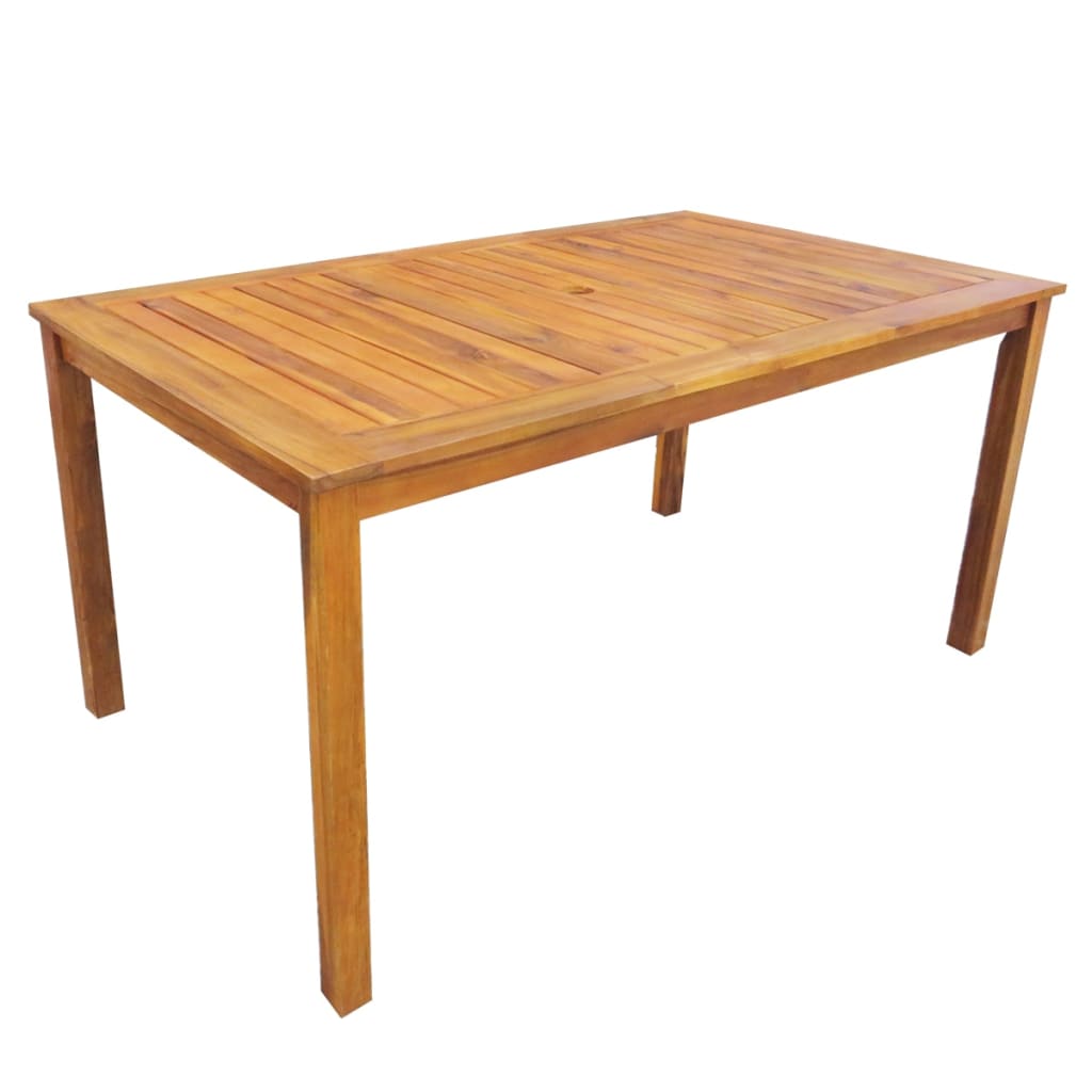 Set de comedor de jardín 7 piezas madera maciza de acacia vidaXL