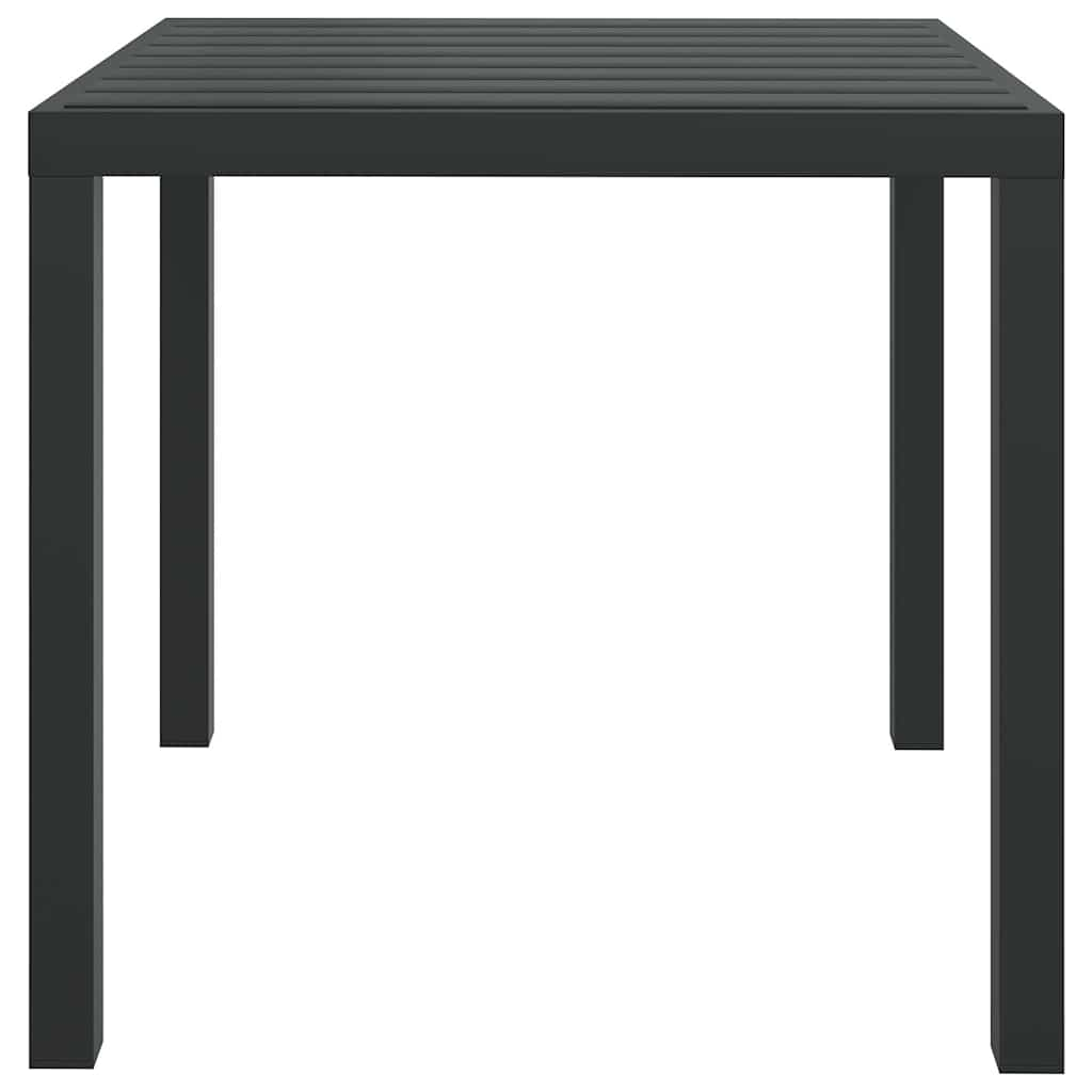 Black Aluminum and WPC Table 80x80x74 cm