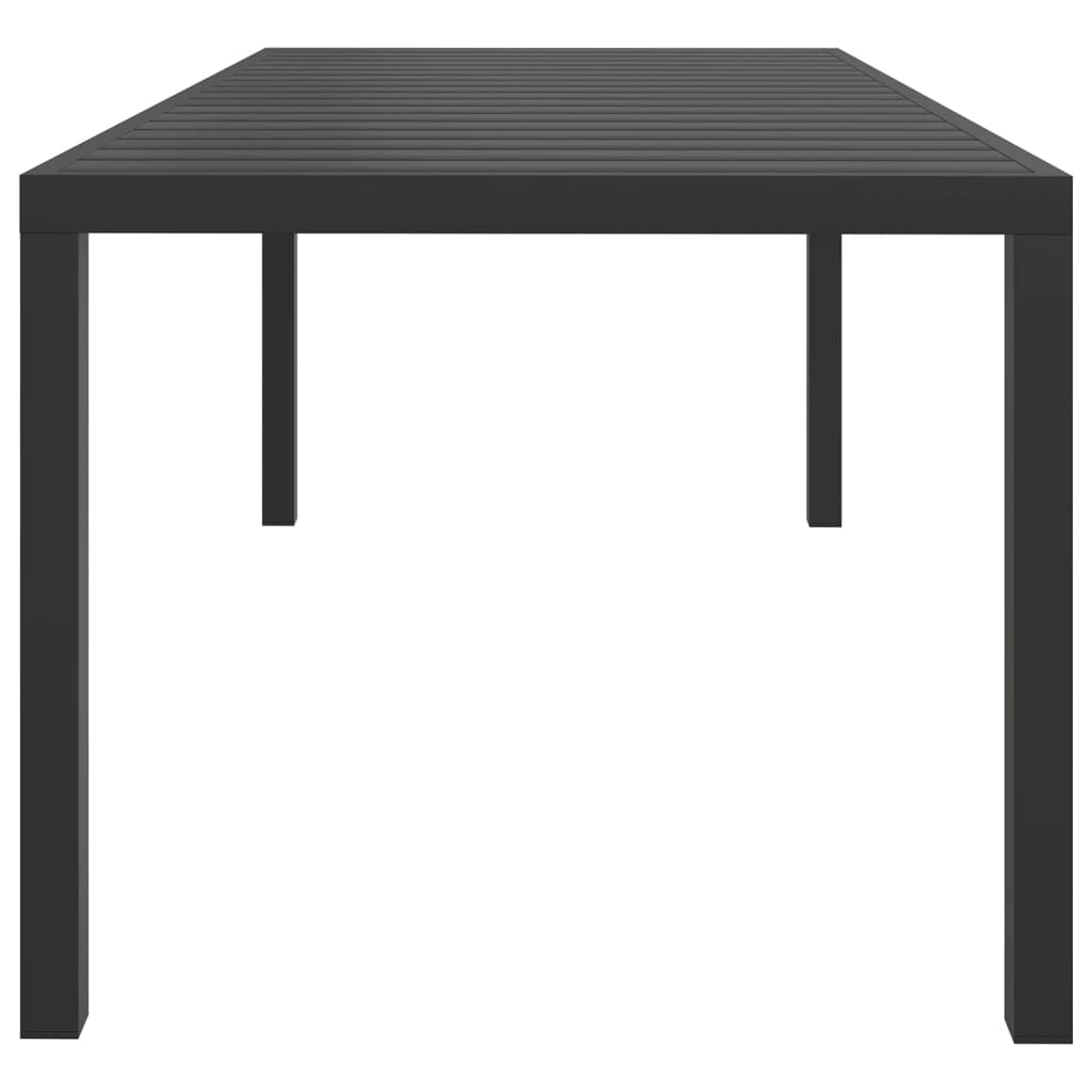 Aluminum and WPC Garden Black Table 185x90x74 cm