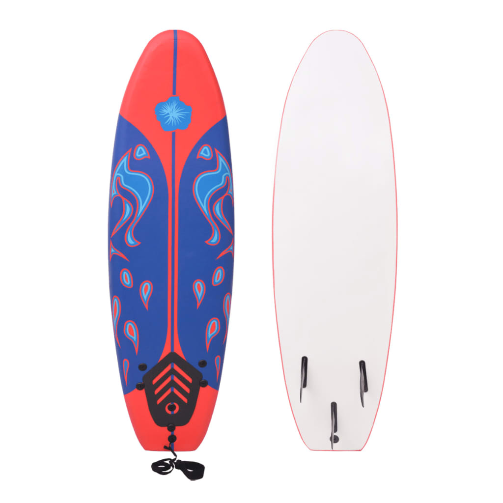 Vetonek Tabla de surf azul y rojo 170 cm