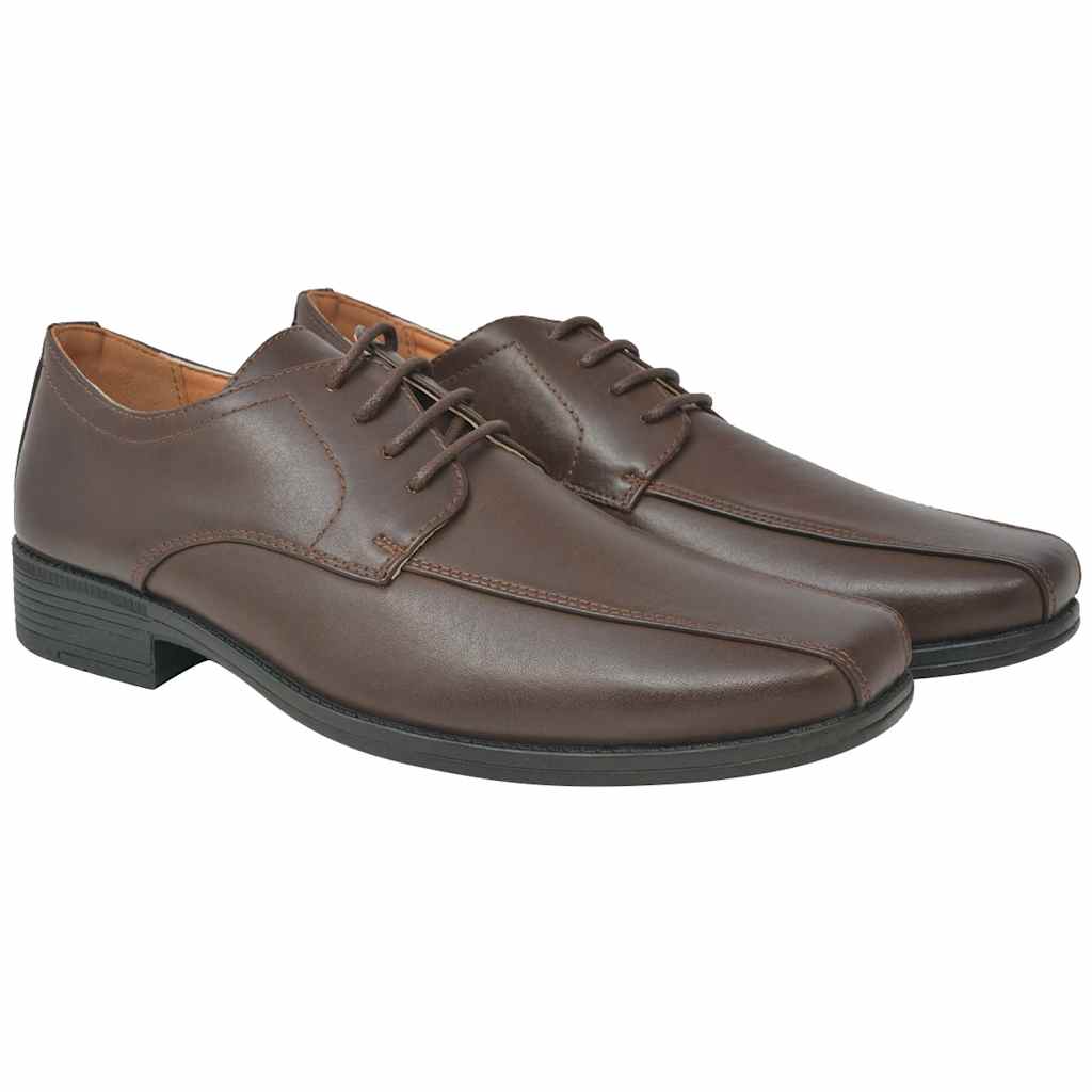 Vetonek Zapatos para hombre con cordones marrón talla 40 cuero PU