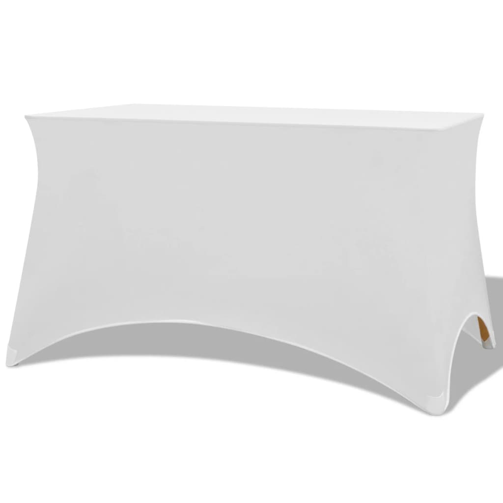 Vetonek Funda elástica para mesa 2 uds 120x60,5x74 blanco