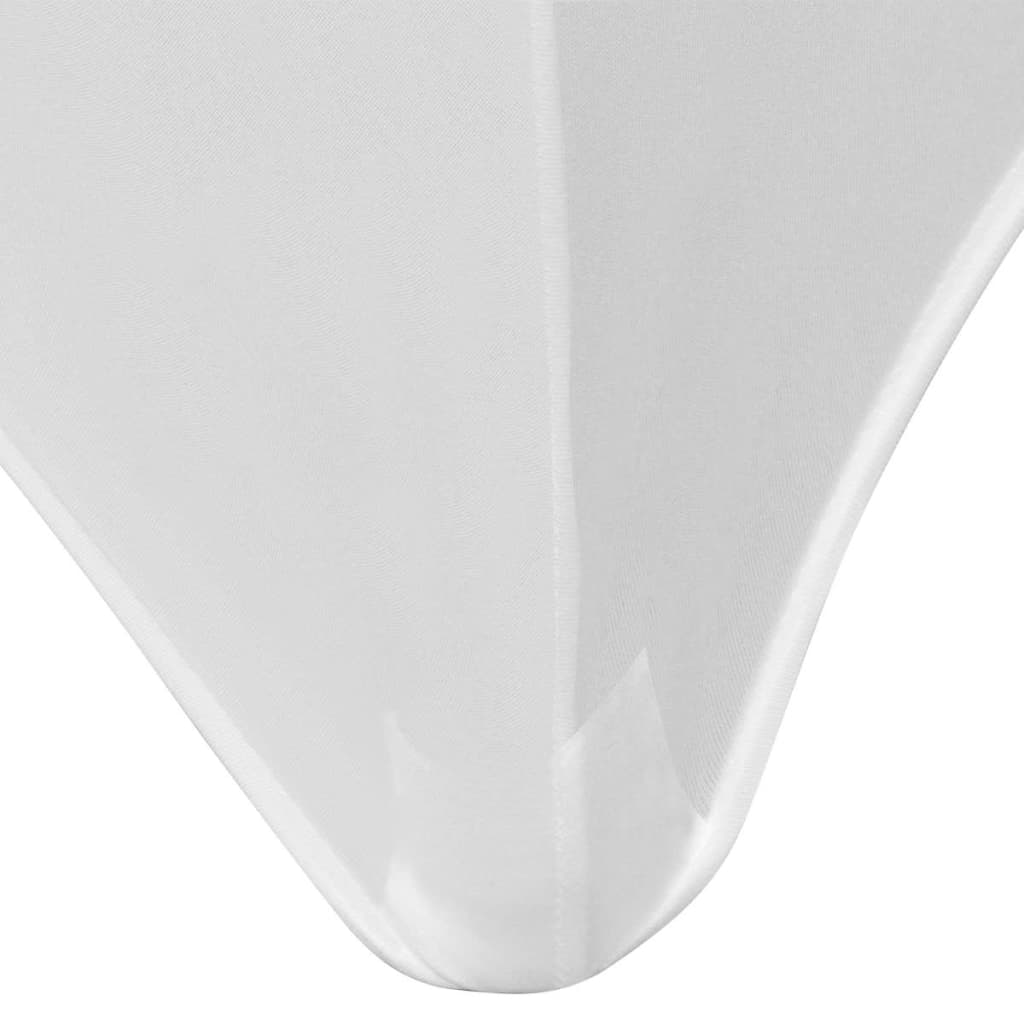 Funda elástica para mesa 2 uds 243x76x74 cm blanco vidaXL