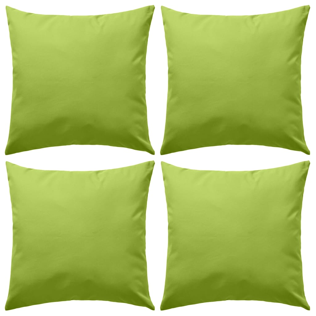 Vetonek Cojines para exteriores 45x45 cm verde manzana 4 unidades