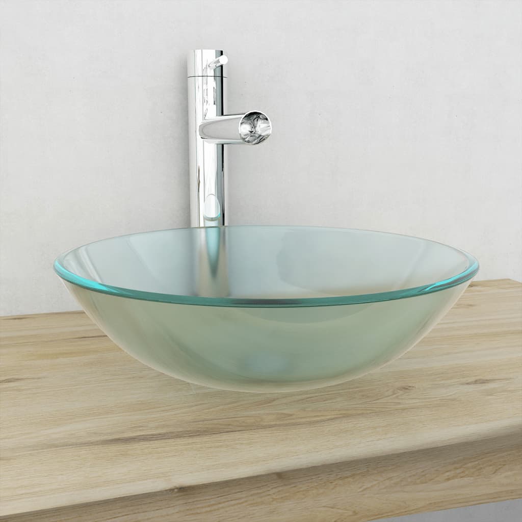 Vetonek Lavabo de vidrio templado 42 cm esmerilado