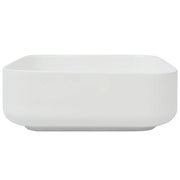 Lavabo cuadrado de cerámica blanco 39x39x13,5 cm - Vetonek