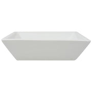 Lavabo cuadrado de cerámica 41,5x41,5x12 cm blanco v9645 - Vetonek