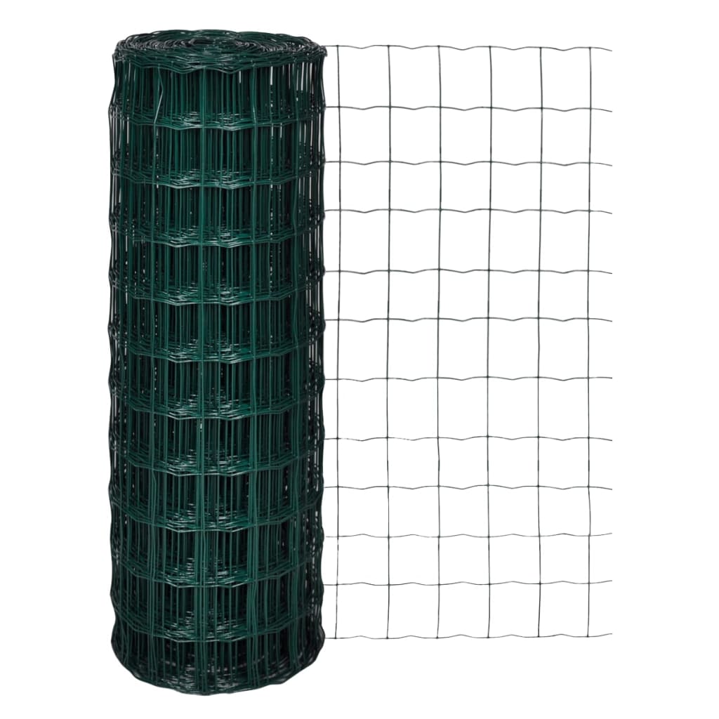 Vetonek Set de Euro Valla acero verde 25x1,7 m 