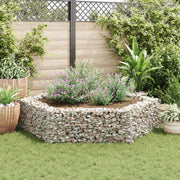 jardinera hexagonal de gaviones 200x173x40 cm - Vetonek