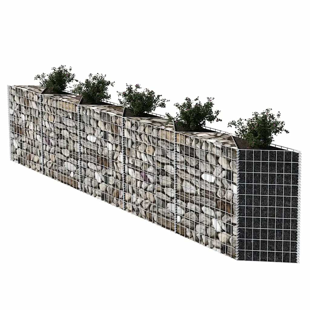 Cesta de muro de gaviones acero galvanizado 300x30x100 cm v1570 - Vetonek