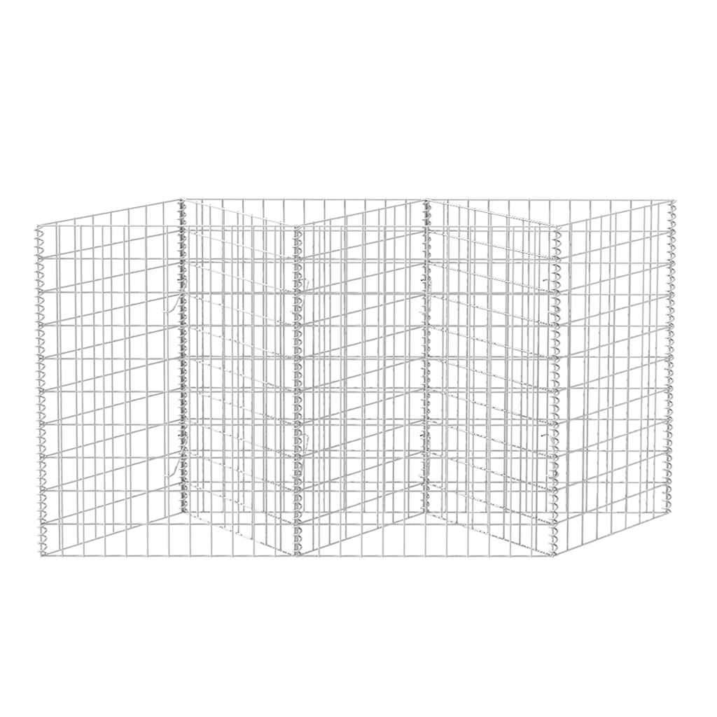 Cesta de muro de gaviones acero galvanizado 120x30x100 cm v1594 - Vetonek