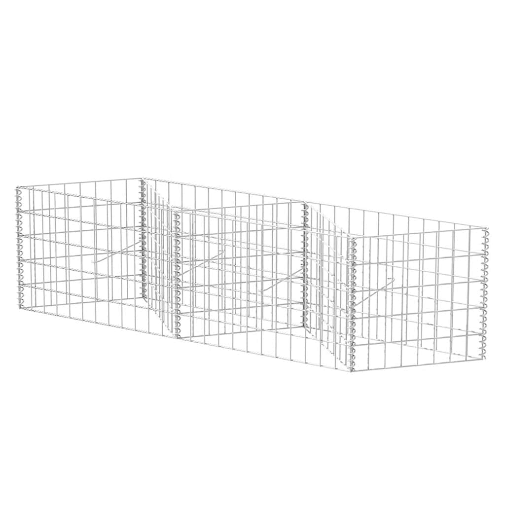 Vetonek Cesta de muro de gaviones acero galvanizado 120x30x50 cm