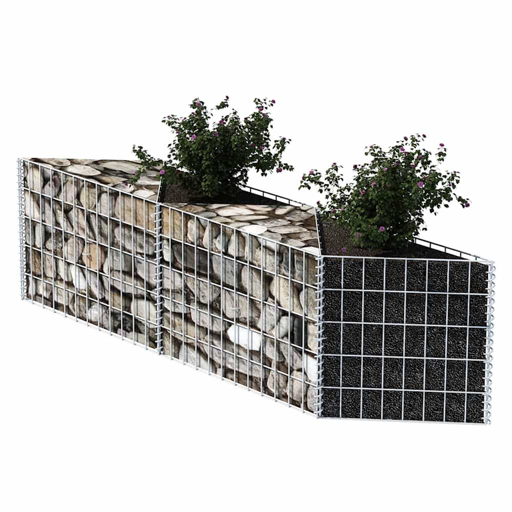 Cesta de muro de gaviones acero galvanizado 120x30x50 cm - Vetonek