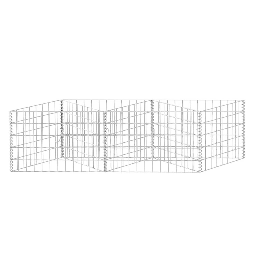Cesta de muro de gaviones acero galvanizado 120x30x50 cm - Vetonek