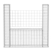 Cesta en forma de u muro de gaviones galvanizado 160x20x150 cm v1655 - Vetonek
