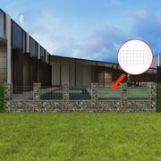 Cesta en forma de u muro de gaviones galvanizado 570x20x100 cm v1679 Vetonek