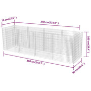Arriate de gaviones de acero 360x90x100 cm v1730 Vetonek