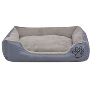 Dog bed with padded cushion size xl gray v2171 - Vetonek